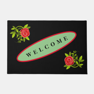 FELPUDO BIENVENIDOS ROSA NEGRO NUEVO