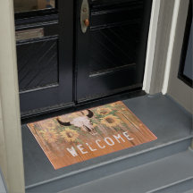 Bienvenidos Rusos Sunflowers Western Cow Skull