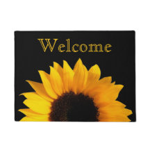 Big Sunflower Welcome Door Mat