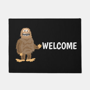 Felpudo Bigfoot divertido que agita arte original