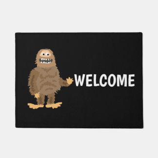 Felpudo Bigfoot divertido que agita arte original
