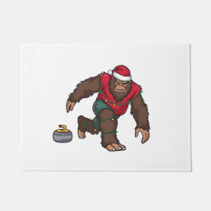 Felpudo Bigfoot Sasquatch Curling Navidad 2026 Fiesta