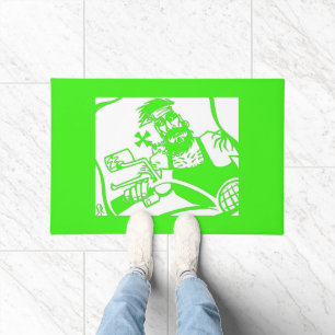Felpudo Biker Bro Green Doormat