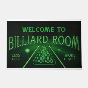Felpudo Billiard Lover Mat, Billiard Doormat, Pool Player