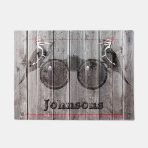 Felpudo Birdwatcher Rustic Woodpecker Birhouse Farmhouse