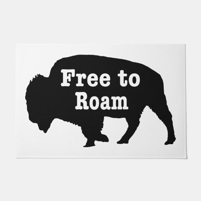 Felpudo Bison Free To Roam (Anverso)