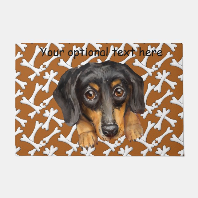 Felpudo Black and Tan Dachshund Doormat (Anverso)