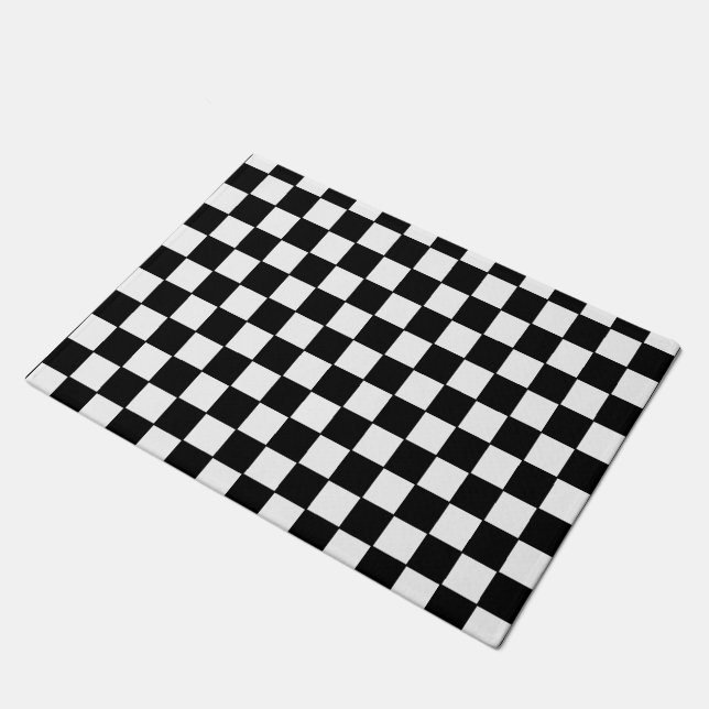 Felpudo Black and White Checkered - Doormat (Angular)