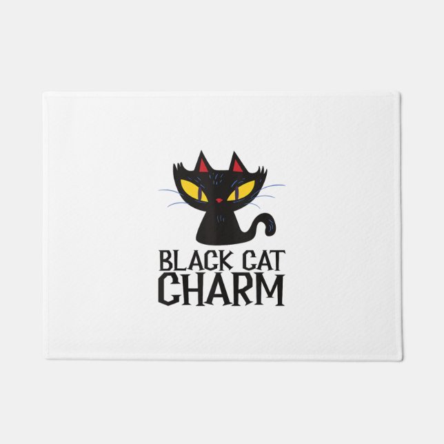 Felpudo Black Cat Charm Halloween (Anverso)