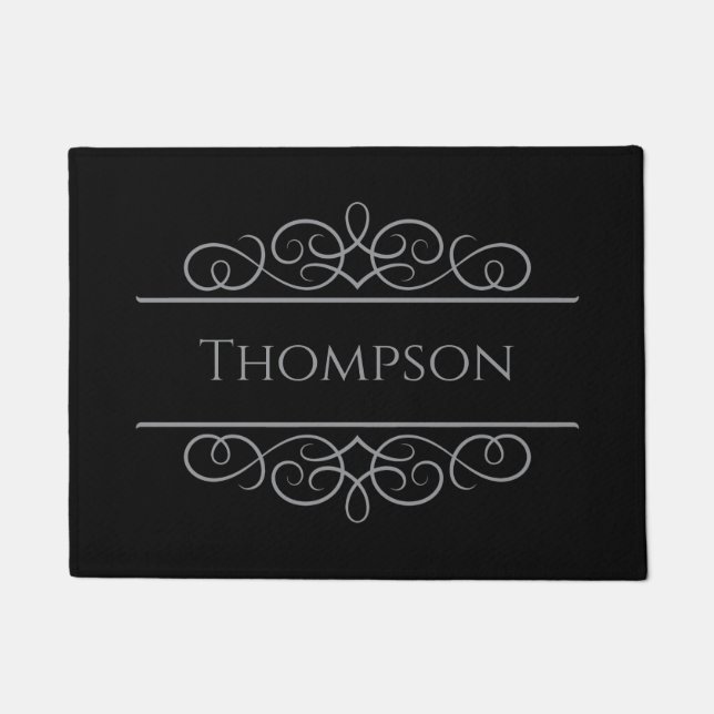 Felpudo Black Elegant Personalizado Door Mat (Anverso)