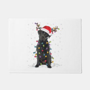 Felpudo Black Lab Labrador Árbol de Navidad Luz Pajama Per
