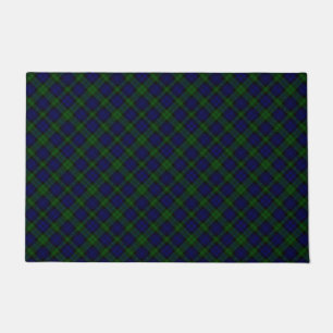 Felpudo Black Watch Tartan Blue Green Plage
