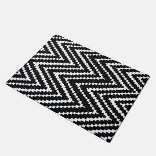 Felpudo blanco y negro