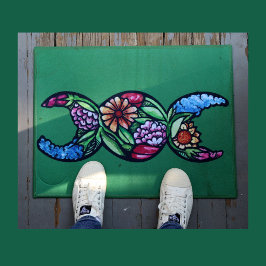 Felpudo Bloom de símbolo de la luna triple