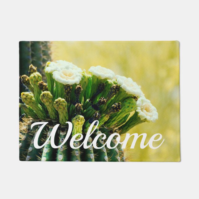 Felpudo Blooms de un Saguaro (Anverso)