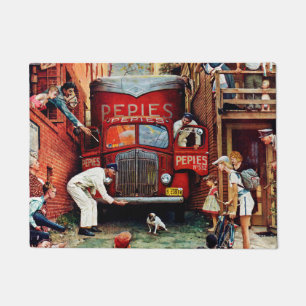 Felpudo Bloque de camino de Norman Rockwell