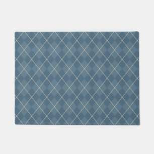 Felpudo Blue Argyle Welcome Doormat