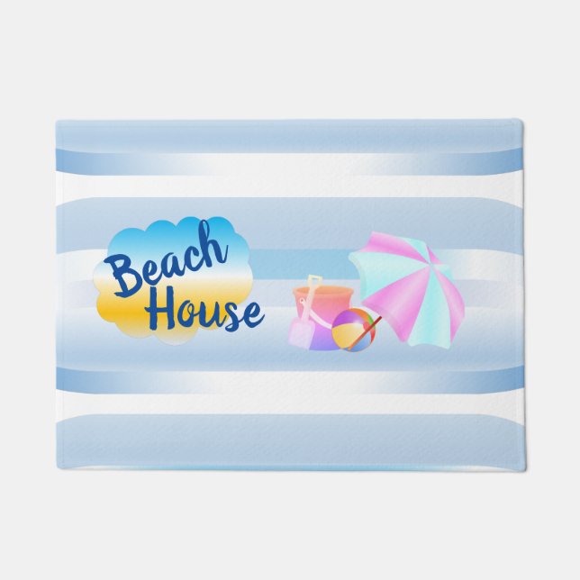 Felpudo Blue Beach House Door Mat (Anverso)