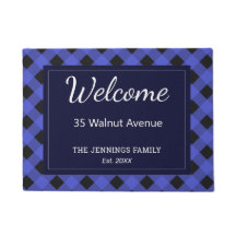 Blue Buffalo Plaid Check Patteralized Personalizad