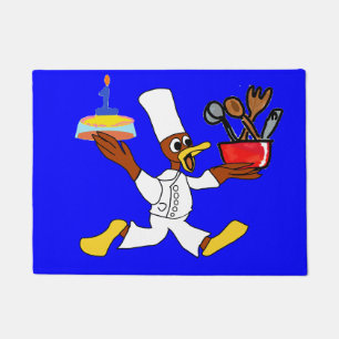 Felpudo Blue Chef Ducky Kazoo Birthday Door Mat