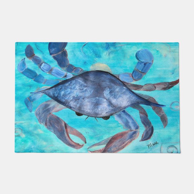 Felpudo Blue crab coastal Home  (Anverso)