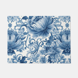 Felpudo Blue Dreams | Floral Watercolor Chinoiserie