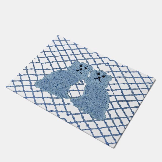 Felpudo Blue Ginger Jars Staffordshire Dogs Doormat (Angular)