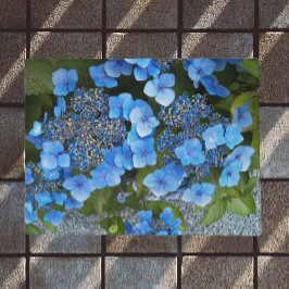Felpudo Blue Lacecap Hydrangea Floral