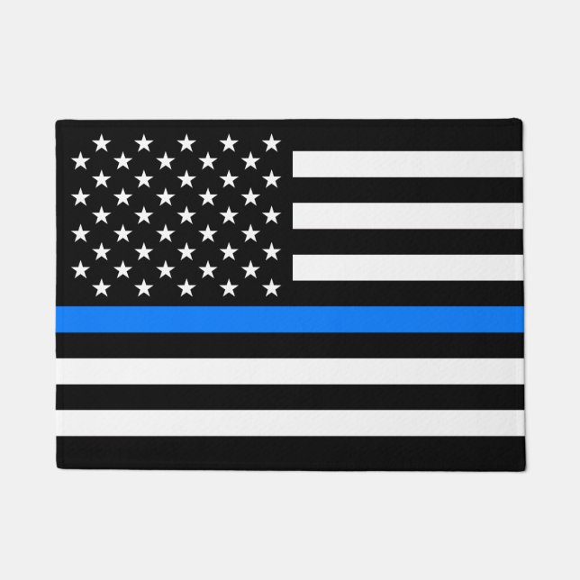 Felpudo "BLUE LINE FINO en BANDERA " (Anverso)
