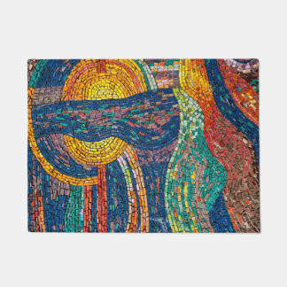 Felpudo Blue, Orange 