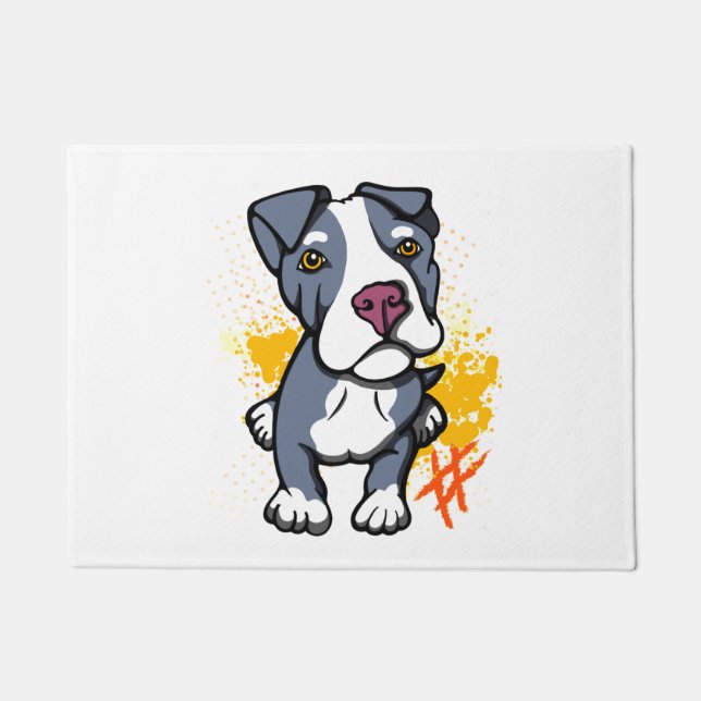Felpudo Blue Pit Bull Pup (Anverso)