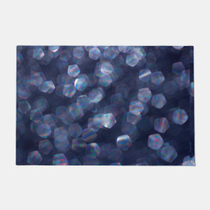 Felpudo Blue Sparkle Bokeh Lights