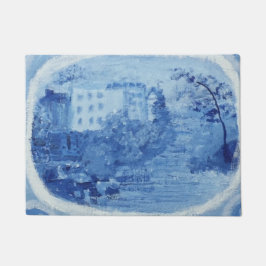 Felpudo Blue White Willow Plath Dish