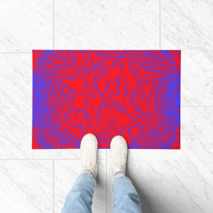 Felpudo Blue Yarn Door Mat