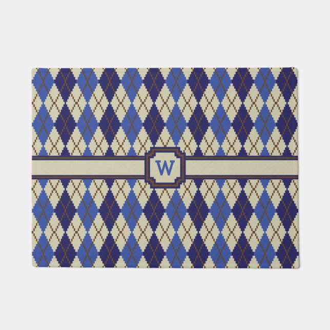 Felpudo Blueberry Scone Argyle Doormat (Anverso)