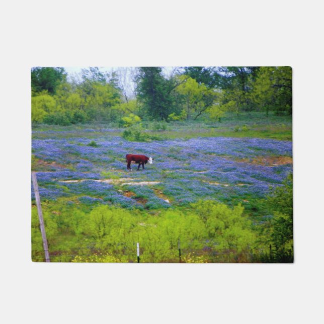 Felpudo Bluebonnets en Tejas (Anverso)