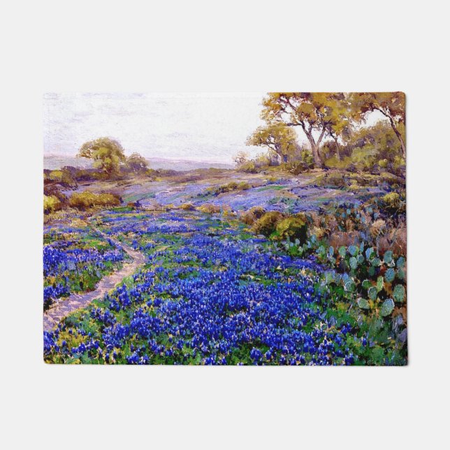 Felpudo Bluebonnets en Twilight, al norte de San Antonio, (Anverso)