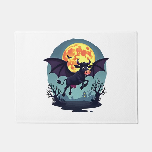 Felpudo Boat Cow a medianoche (Anverso)