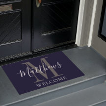 Boda de Monograma Gris Azul de la Marina Moderna