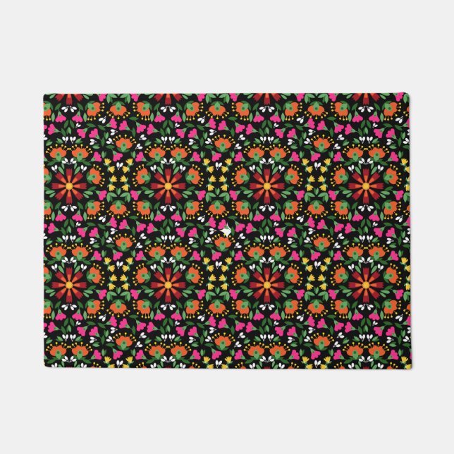 Felpudo Boho Design Negrita Color Floral (Anverso)
