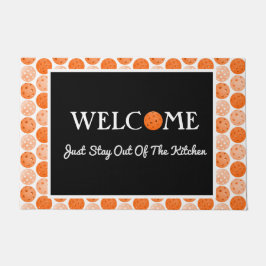 Felpudo Bolas de bolas de naranja, aléjate de la cocina