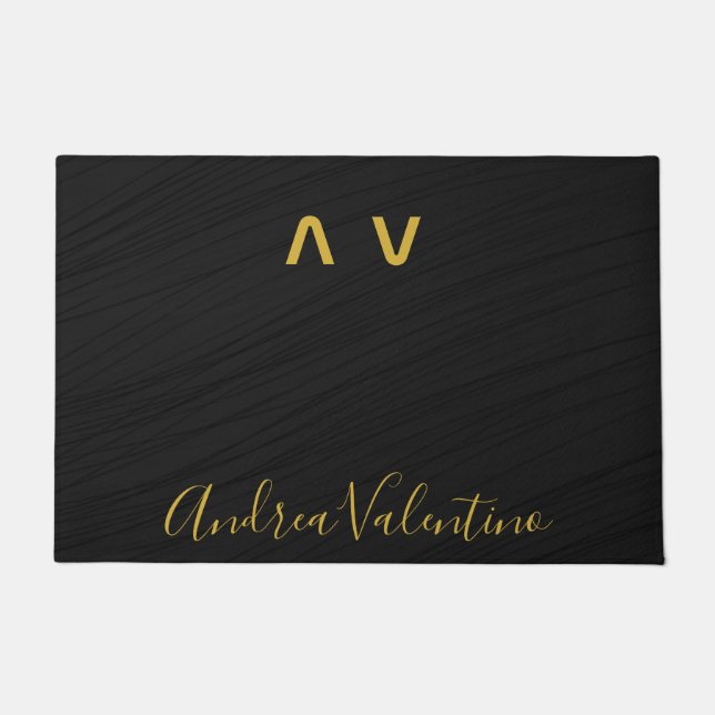 Felpudo Bolas de fotos negras premium (Anverso)