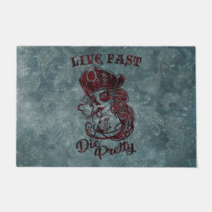 Felpudo Bonito de muerte rápida de pirata gótica