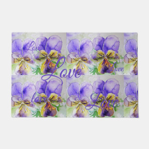 Felpudo Bonito Viola Flor Flor Flor Purple Pattern Love