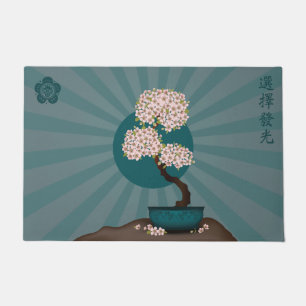 Felpudo Bonsai floral "Elige brillar" arte asiático