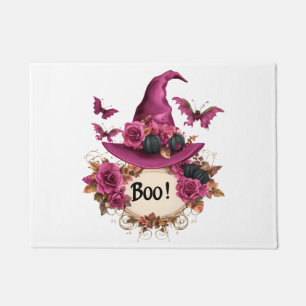 Felpudo ¡Boo!" Gorra de brujas Halloween Doormat