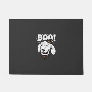 Felpudo Boo Halloween Perro Bruja Sombrero Murciélagos