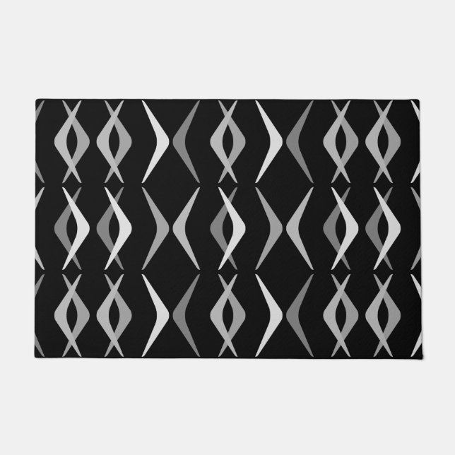 Felpudo Boomerangs Black Gray (Anverso)