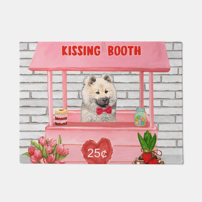 Felpudo Booth Kissing, El día de San Valentín de perro de  (Anverso)