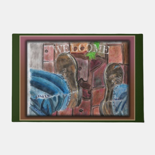 Felpudo Boots de bienvenida a la facilidad (Anverso)